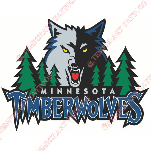 Minnesota Timberwolves Customize Temporary Tattoos Stickers NO.1091
